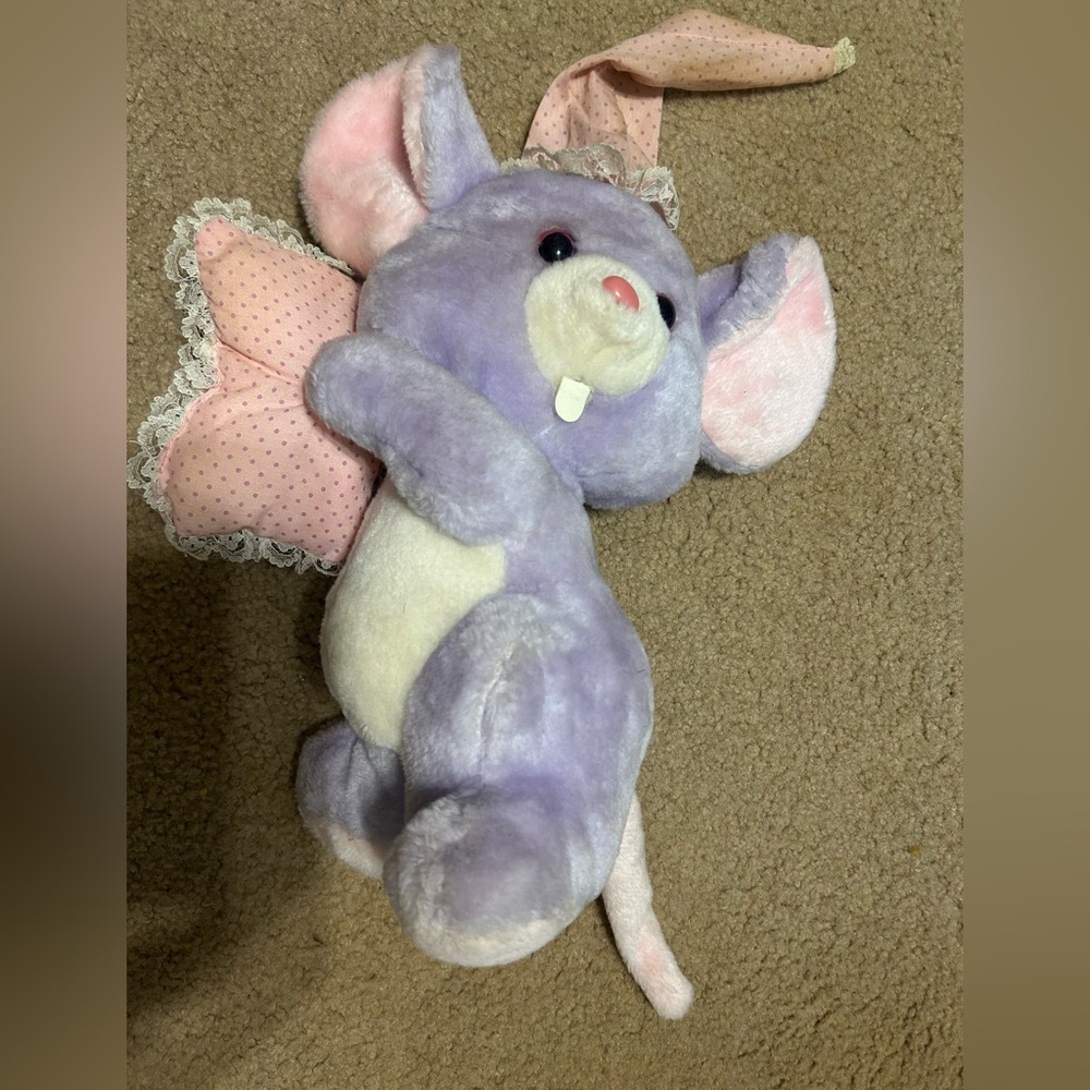 Vintage 1980’s Purple Plush Mouse